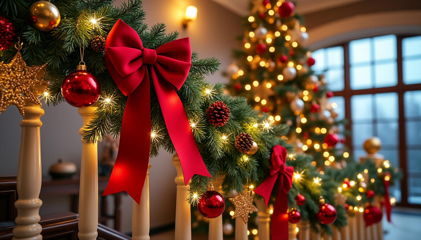Comment décorer une rampe d'escalier pour noel ? - Petite boheme cie