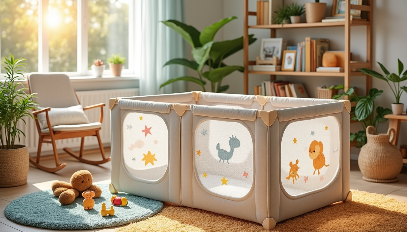 Gupamiga Parc Bébé Modulable 150×145 Cm - Parc Enfant Blanc Avec Option Étagère